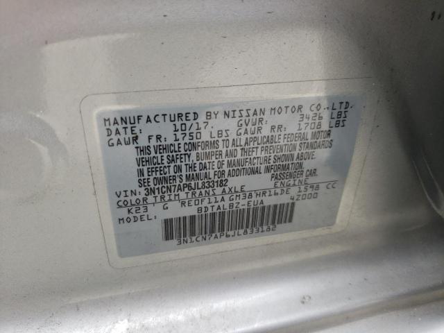 Photo 9 VIN: 3N1CN7AP6JL833182 - NISSAN VERSA 