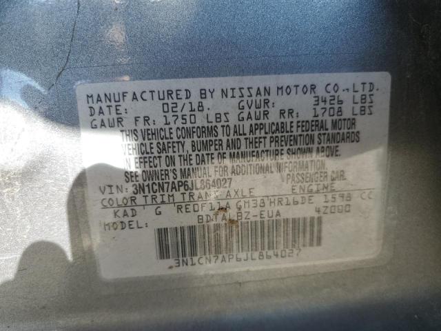 Photo 11 VIN: 3N1CN7AP6JL864027 - NISSAN VERSA S 