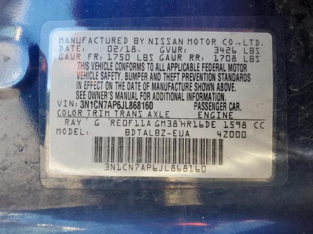 Photo 11 VIN: 3N1CN7AP6JL868160 - NISSAN VERSA 