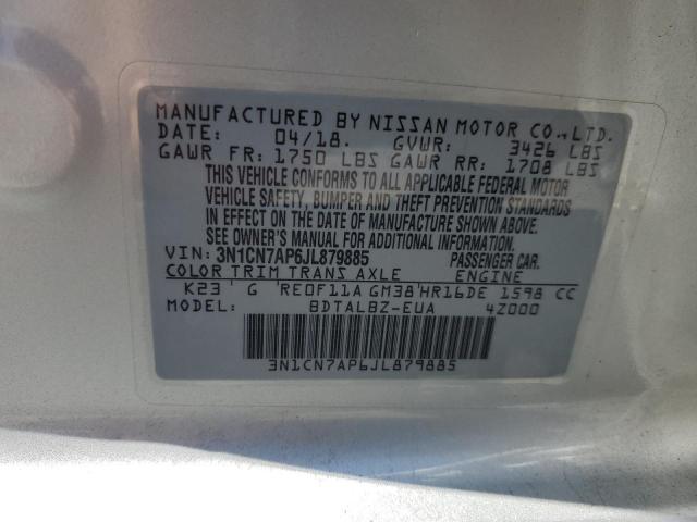 Photo 9 VIN: 3N1CN7AP6JL879885 - NISSAN VERSA S 