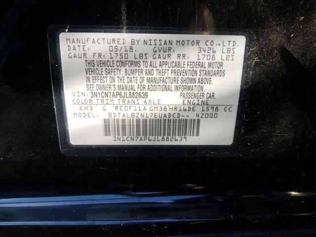 Photo 9 VIN: 3N1CN7AP6JL882639 - NISSAN VERSA S 