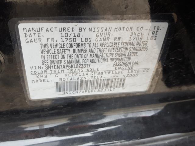 Photo 9 VIN: 3N1CN7AP6KL823317 - NISSAN VERSA S 