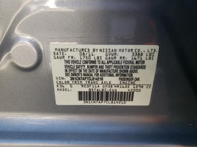 Photo 9 VIN: 3N1CN7AP7CL814210 - NISSAN VERSA S 