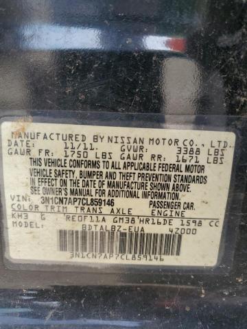 Photo 12 VIN: 3N1CN7AP7CL859146 - NISSAN VERSA S 