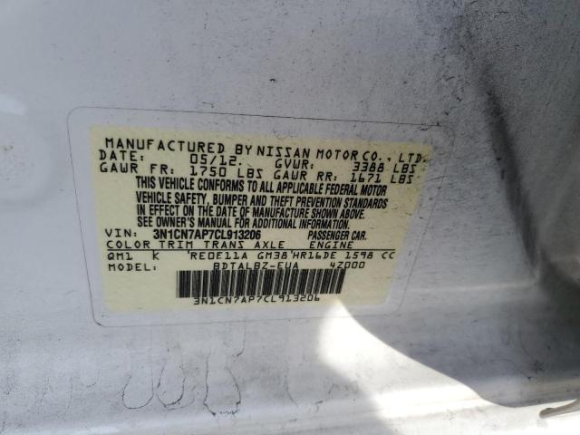 Photo 11 VIN: 3N1CN7AP7CL913206 - NISSAN VERSA S 