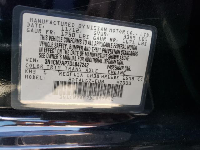 Photo 9 VIN: 3N1CN7AP7DL847242 - NISSAN VERSA S 