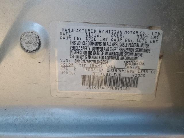 Photo 12 VIN: 3N1CN7AP7DL849654 - NISSAN VERSA 