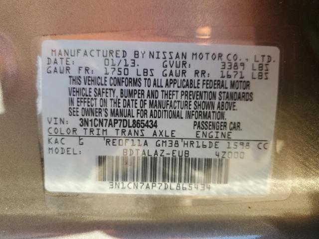 Photo 11 VIN: 3N1CN7AP7DL865434 - NISSAN VERSA 