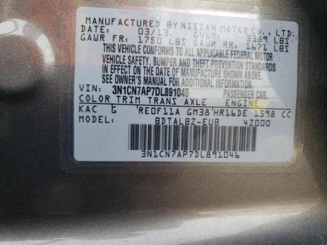 Photo 11 VIN: 3N1CN7AP7DL891046 - NISSAN VERSA 