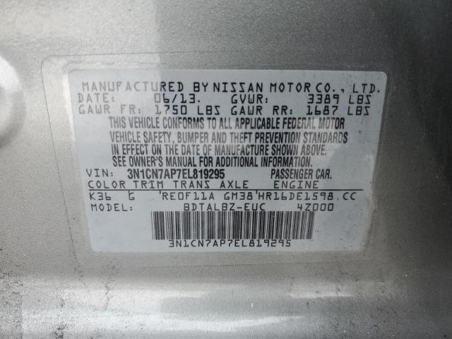 Photo 11 VIN: 3N1CN7AP7EL819295 - NISSAN VERSA 