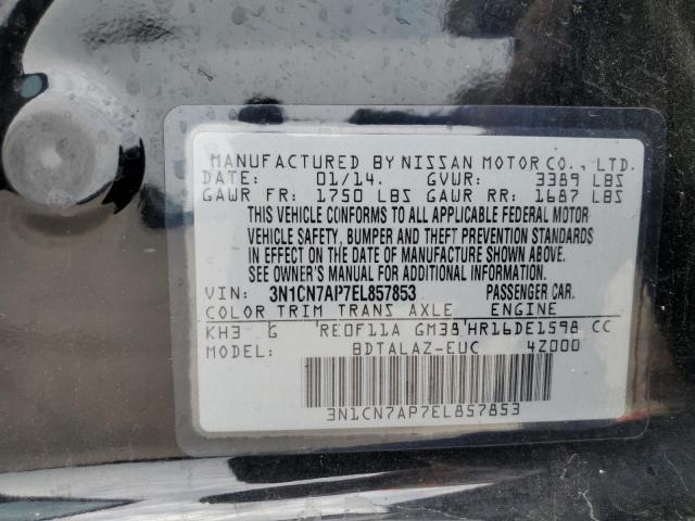 Photo 11 VIN: 3N1CN7AP7EL857853 - NISSAN VERSA S 