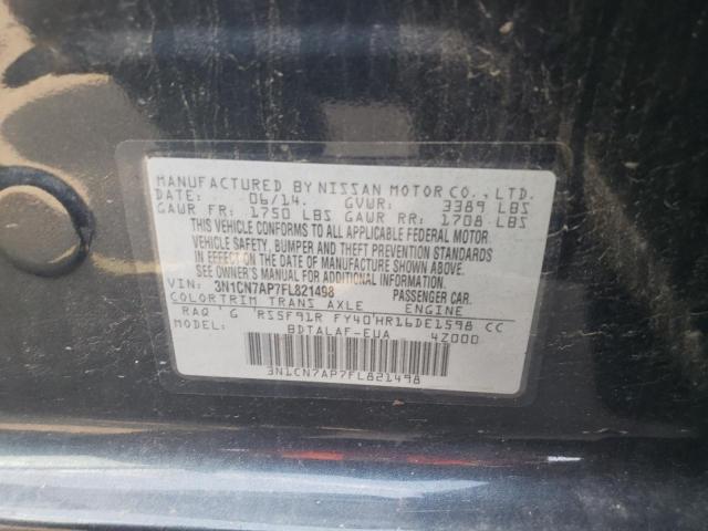 Photo 12 VIN: 3N1CN7AP7FL821498 - NISSAN VERSA S 