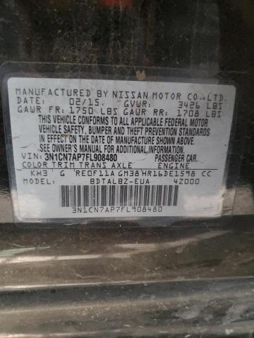Photo 11 VIN: 3N1CN7AP7FL908480 - NISSAN VERSA 