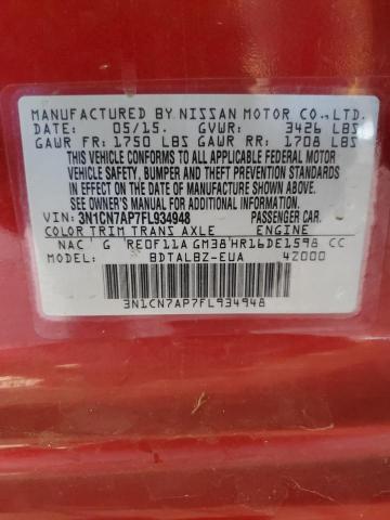 Photo 11 VIN: 3N1CN7AP7FL934948 - NISSAN VERSA 