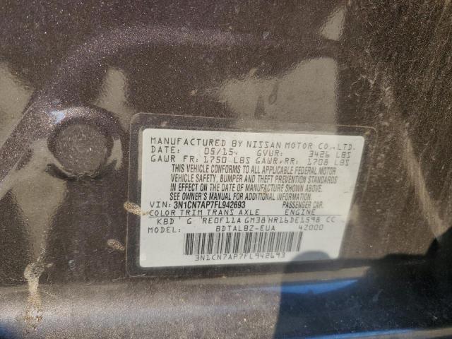 Photo 12 VIN: 3N1CN7AP7FL942693 - NISSAN VERSA 