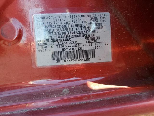 Photo 12 VIN: 3N1CN7AP7GL844622 - NISSAN VERSA S 