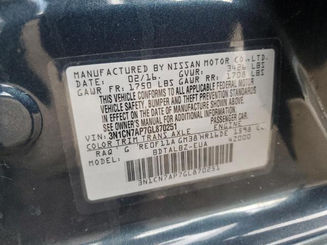 Photo 11 VIN: 3N1CN7AP7GL870251 - NISSAN VERSA S 