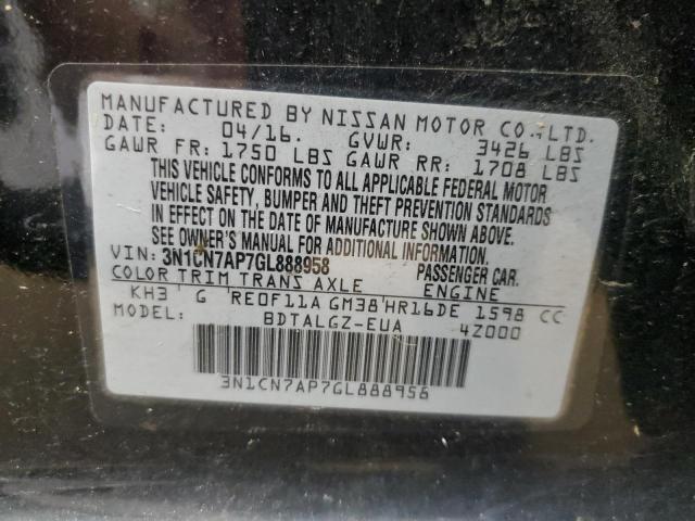 Photo 11 VIN: 3N1CN7AP7GL888958 - NISSAN VERSA S 