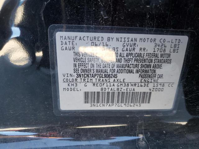 Photo 11 VIN: 3N1CN7AP7GL906245 - NISSAN VERSA 