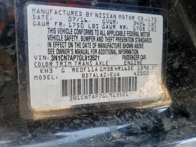 Photo 12 VIN: 3N1CN7AP7GL913521 - NISSAN VERSA S 