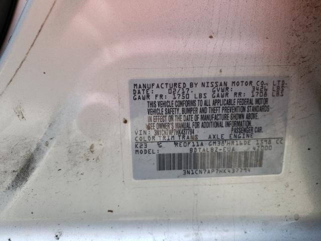 Photo 9 VIN: 3N1CN7AP7HK437794 - NISSAN VERSA S 