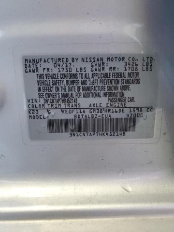 Photo 12 VIN: 3N1CN7AP7HK452148 - NISSAN VERSA S 