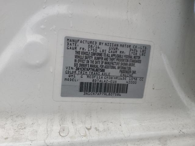 Photo 11 VIN: 3N1CN7AP7HL807586 - NISSAN VERSA S 