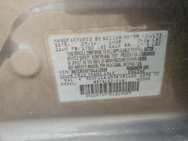 Photo 11 VIN: 3N1CN7AP7HL812089 - NISSAN VERSA 