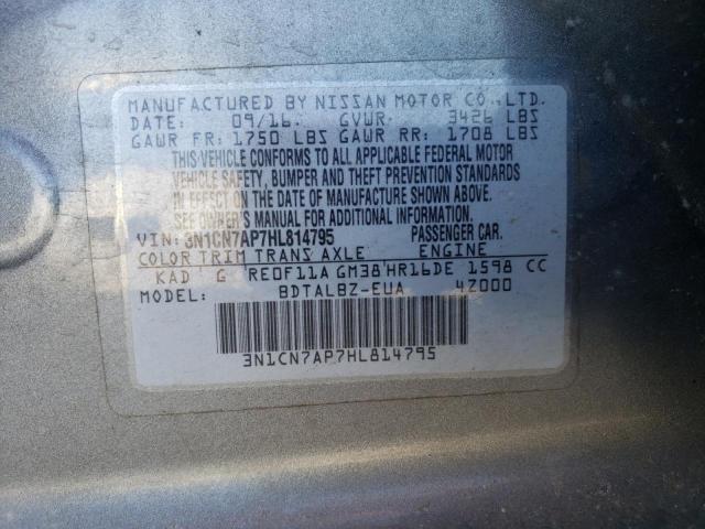 Photo 12 VIN: 3N1CN7AP7HL814795 - NISSAN VERSA 