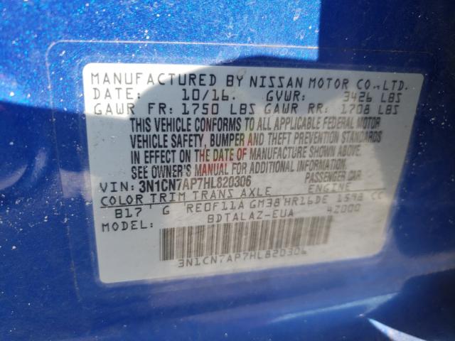 Photo 9 VIN: 3N1CN7AP7HL820306 - NISSAN VERSA S 