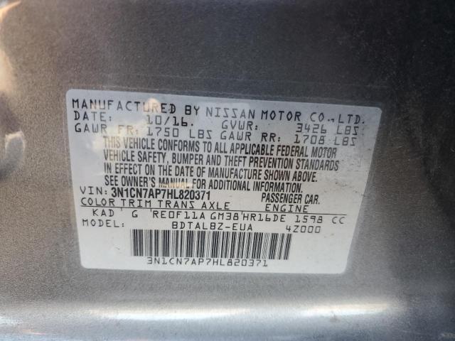 Photo 11 VIN: 3N1CN7AP7HL820371 - NISSAN VERSA 