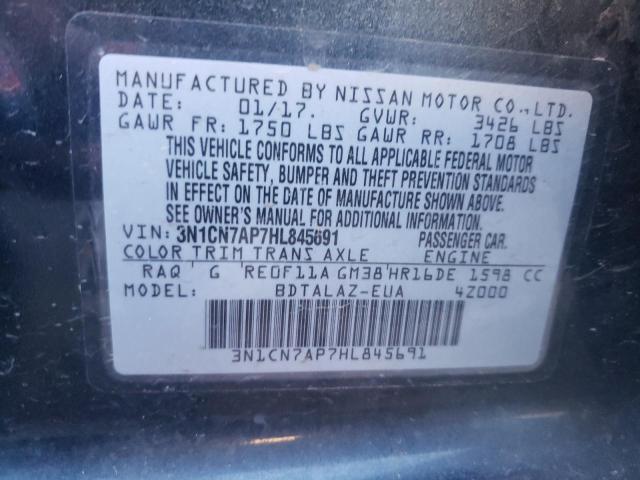 Photo 9 VIN: 3N1CN7AP7HL845691 - NISSAN VERSA S 