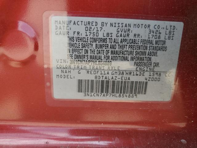 Photo 11 VIN: 3N1CN7AP7HL854889 - NISSAN VERSA S 