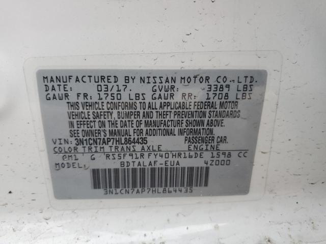 Photo 11 VIN: 3N1CN7AP7HL864435 - NISSAN VERSA S 