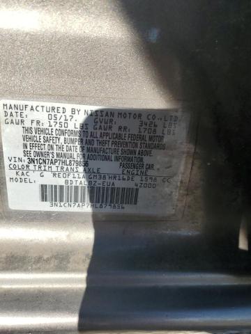 Photo 12 VIN: 3N1CN7AP7HL879856 - NISSAN VERSA S 