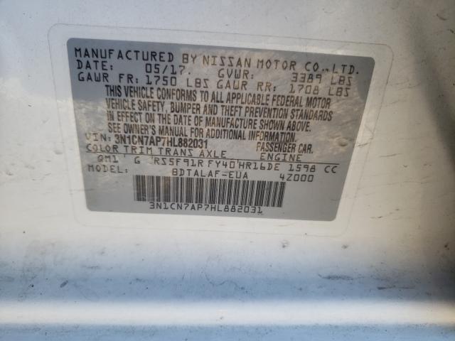 Photo 9 VIN: 3N1CN7AP7HL882031 - NISSAN VERSA S 