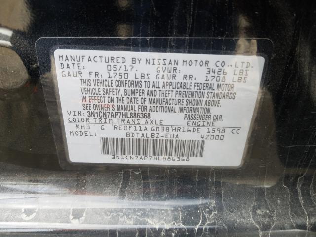 Photo 9 VIN: 3N1CN7AP7HL886368 - NISSAN VERSA S 