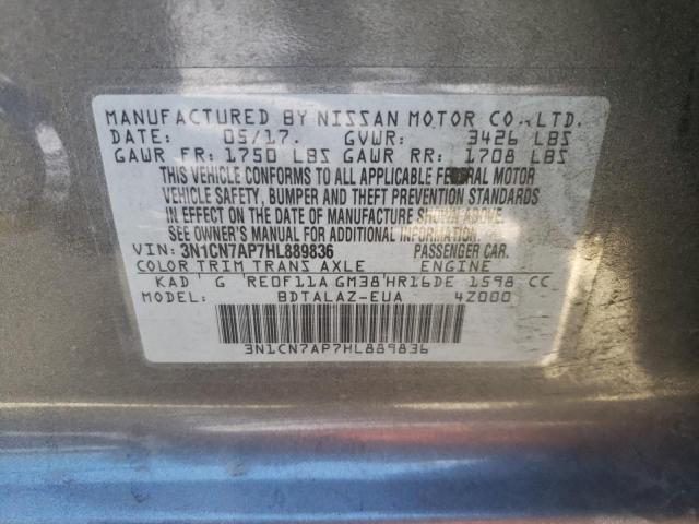 Photo 9 VIN: 3N1CN7AP7HL889836 - NISSAN VERSA S 