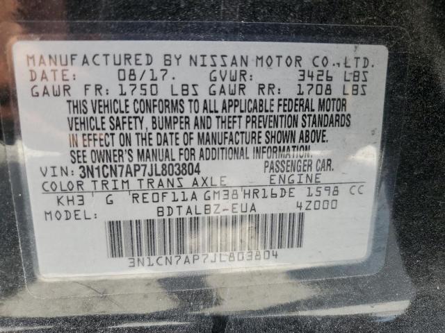 Photo 11 VIN: 3N1CN7AP7JL803804 - NISSAN VERSA 