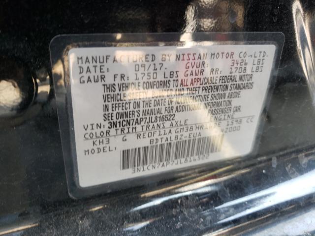 Photo 9 VIN: 3N1CN7AP7JL816522 - NISSAN VERSA S 