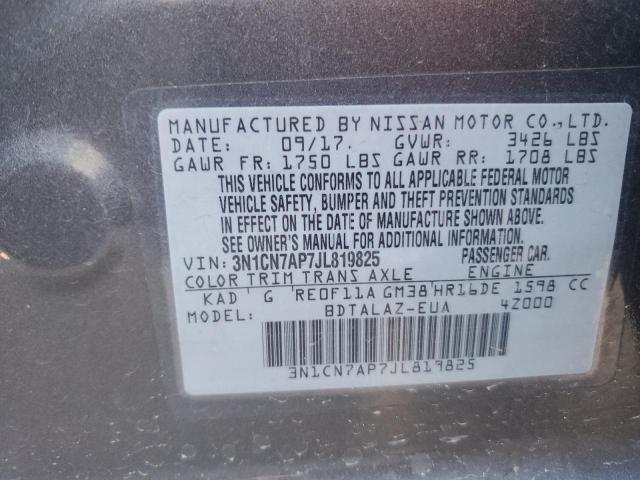 Photo 12 VIN: 3N1CN7AP7JL819825 - NISSAN VERSA S 