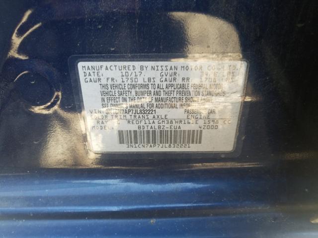 Photo 9 VIN: 3N1CN7AP7JL832221 - NISSAN VERSA S 