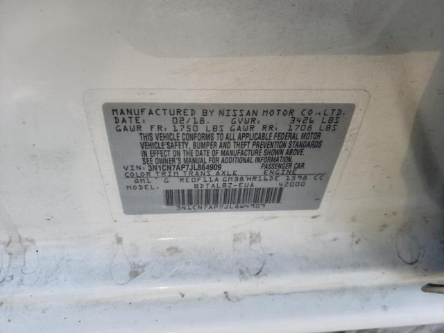 Photo 11 VIN: 3N1CN7AP7JL864909 - NISSAN VERSA S 