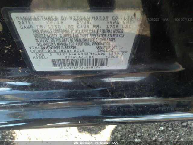 Photo 8 VIN: 3N1CN7AP7JL868376 - NISSAN VERSA SEDAN 