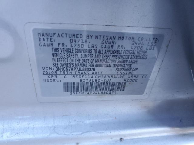 Photo 12 VIN: 3N1CN7AP7JL880379 - NISSAN VERSA S 