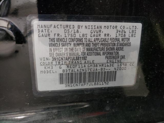 Photo 9 VIN: 3N1CN7AP7JL881192 - NISSAN VERSA S 