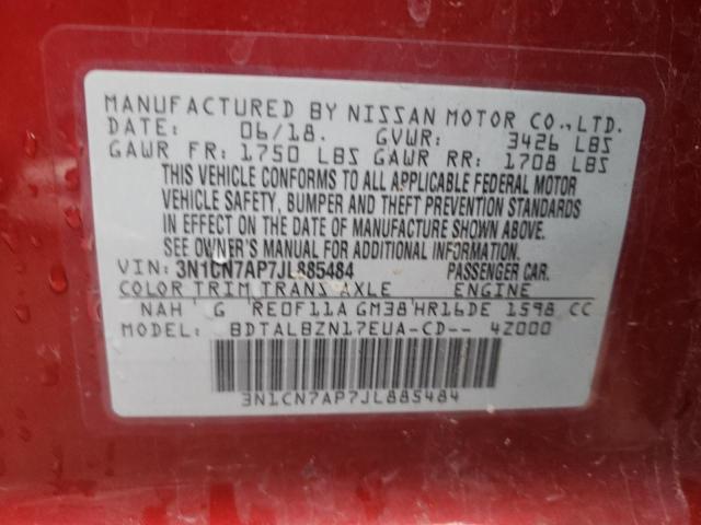 Photo 11 VIN: 3N1CN7AP7JL885484 - NISSAN VERSA 