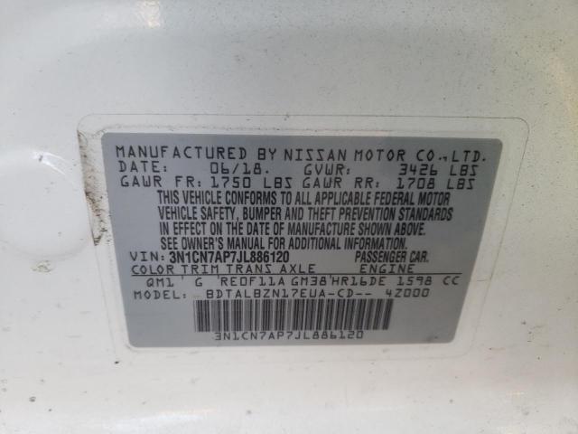 Photo 9 VIN: 3N1CN7AP7JL886120 - NISSAN VERSA S 