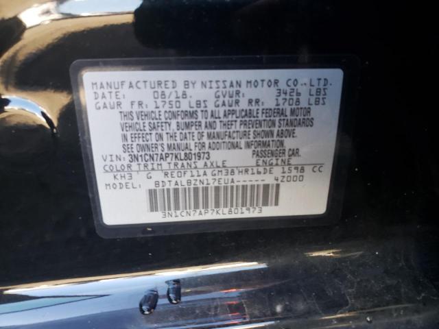 Photo 9 VIN: 3N1CN7AP7KL801973 - NISSAN VERSA S 