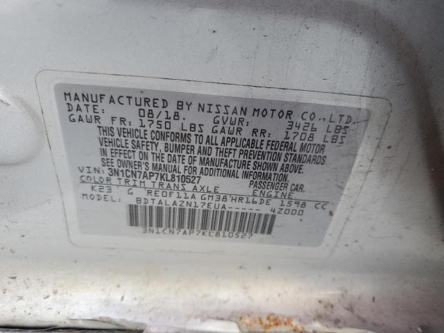 Photo 11 VIN: 3N1CN7AP7KL810527 - NISSAN VERSA 